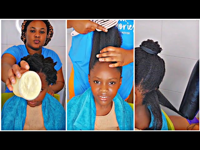 Blow Dry My Daughter 4c Natural hair For The first time