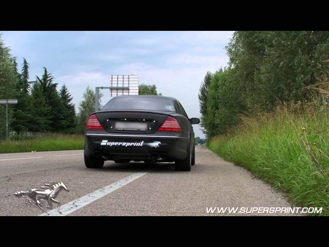 Mercedes CL55 AMG Sound with Supersprint full exhaust ( headers, cats, x-pipe, mufflers)