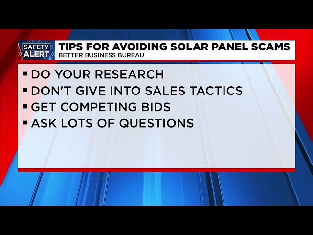 How to not get burned by solar panel scams