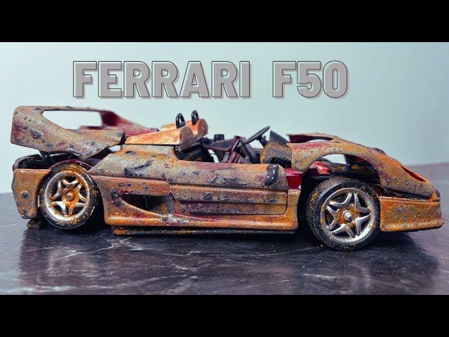Restoration Damaged Diecast Abandoned Ferrari F50 Resurrection
