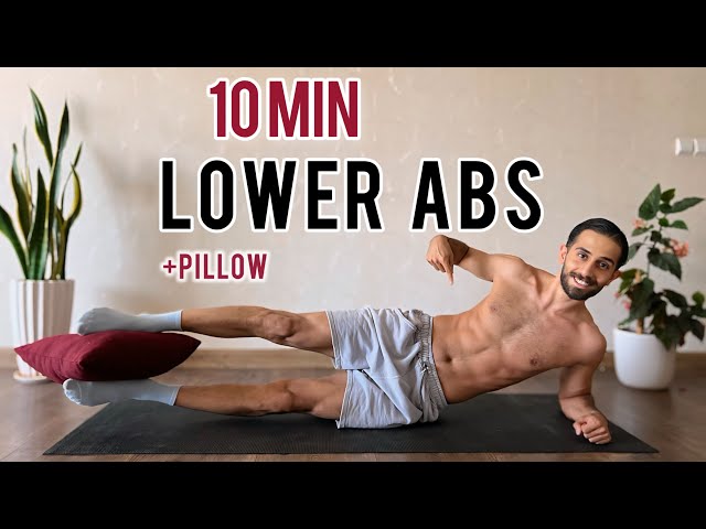 10 MIN Pillow Lower Abs Workout | intense ab workout | killer sixpack workout