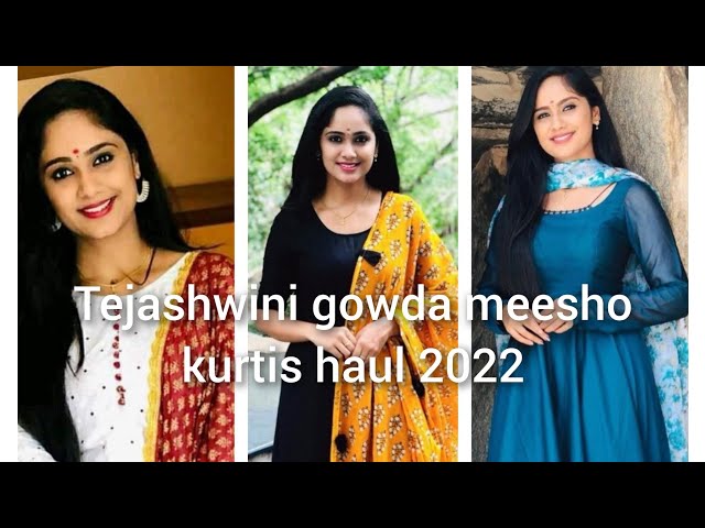 Tv seial actress Tejashwini gowda meesho kurtis haul 2022||codes and links in below description 👇