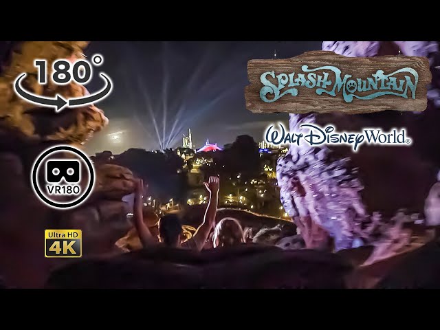 VR 180 4K Splash Mountain On Ride Low Light Ultra HD POV Magic Kingdom Walt Disney World 2020 12 31