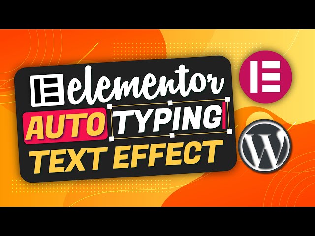🔴 Elementor Text Typing Animation Effect | Elementor Tips & Trick