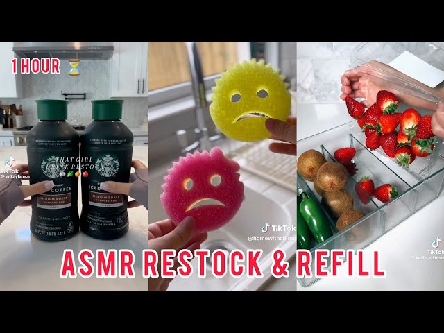 ASMR 🔊 Restock and Refill 🫐🍭🫙 TikTok Compilation ✨ 1 HOUR ASMR 🤤 Organized Home ☕ Vlogs from TikTok