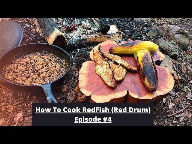 How To Cook RedFish (Red Drum) | Best Food For Camping | Cast Iron Skillet Cooking