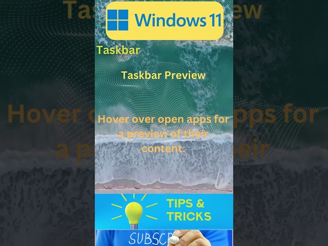 Taskbar Preview in Windows 11 #Windows11 #Windows11Features #paddyMaddy