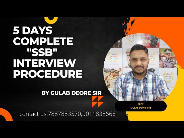 5 Days Procedure In SSB Interview 2023 - Complete Guide | the success academy nashik