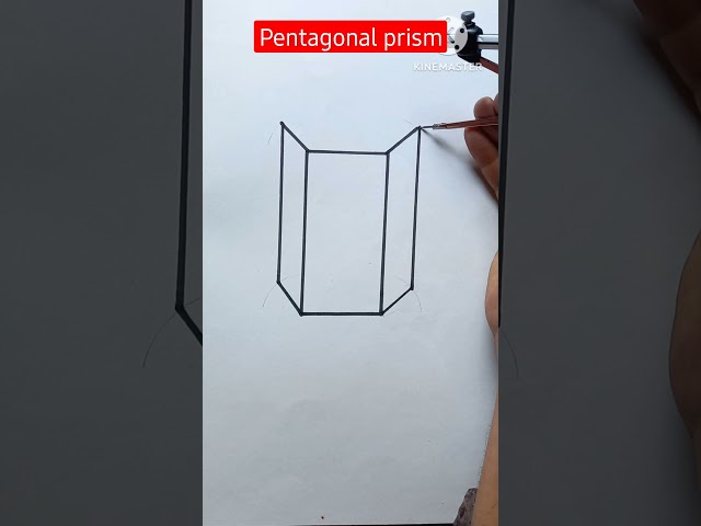 Pentagonal PRISM  Drawing #youtubeshorts #shorts #viral #reels #draw #shortvideo #drawing