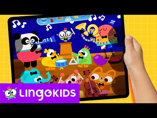MUSICAL INSTRUMENTS STICKER GAME 🎶🎻 Gameplay for Kids 🕹️ | Lingokids