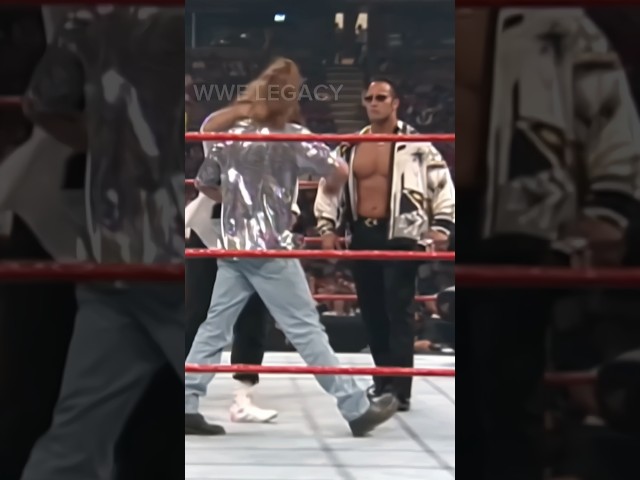 The Rock gets interrupted by a fan during a promo 🤨 #shorts
