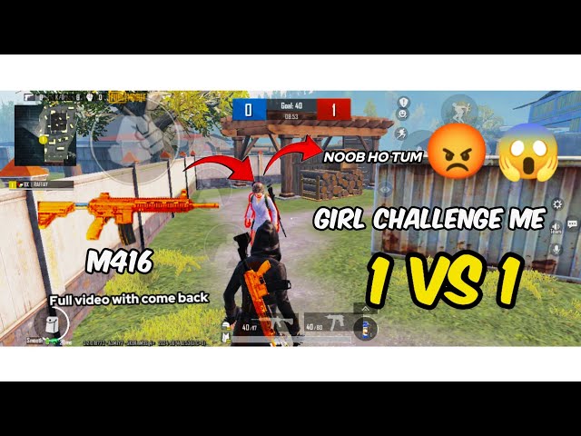 Girl challenge me 1vs1 |RaFFaY playz| #pubgmobile