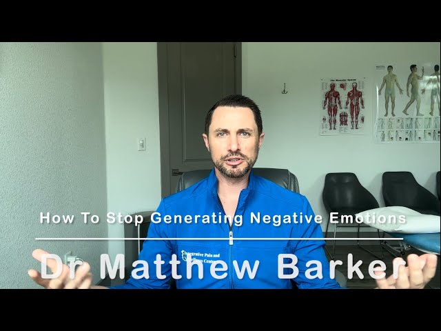 How To Stop Generating Negative Emotions