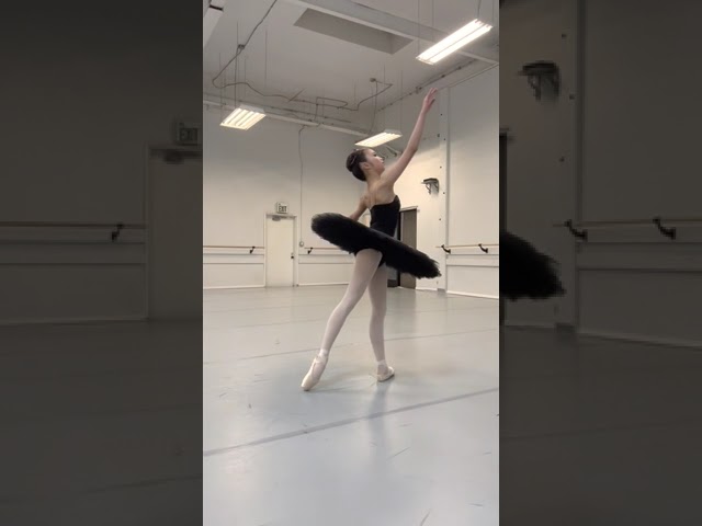 Jaslyn Kwan (age 14) in Odile Variation rehearsal at Osipova Ballet Academy, California #ballet