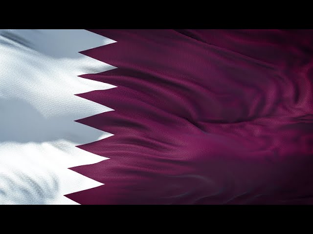 Qatar Flag 5 Minutes Loop - FREE 4k Stock Footage - Realistic Qatari Flag Wave Animation