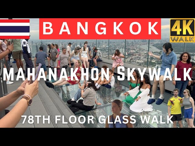 Mahanakhon Skywalk Bangkok Thailand. Highest Building in Thailand. Glass walk in Bangkok