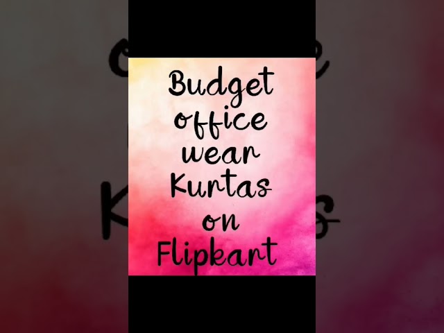 budget office wear kurtas on Flipkart