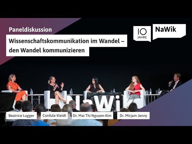 Jubiläum 2022: Paneldiskussion "Wissenschaftskommunikation im Wandel – den Wandel kommunizieren"