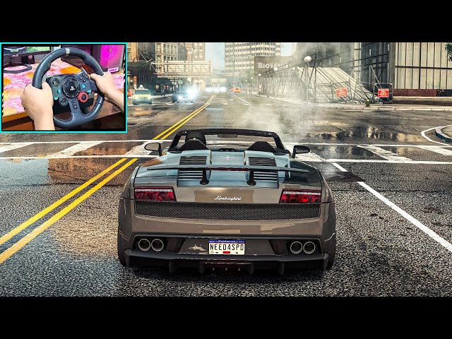 Lamborghini Gallardo - Need For Speed Most Wanted (Steering Wheel) Gameplay