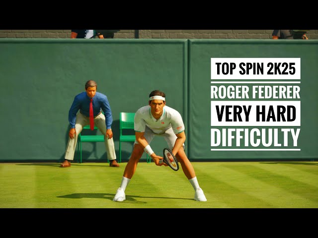 Roger Federer vs Andy Murray Top Spin 2K25 (Very Hard Difficulty) Gameplay | PS5