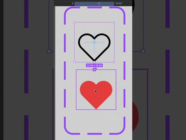 Instagram heart icon creation in Figma #shorts #short