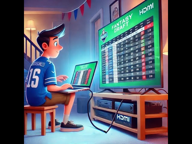 How to Connect Your Laptop to Your TV for Fantasy Football Drafting