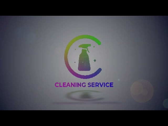 Cleaning service logo animation