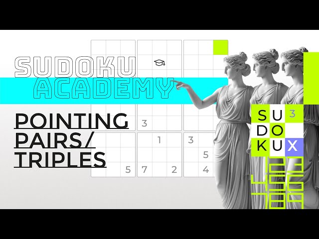 Sudoku Academy: Solve Puzzles with the Pointing Pairs/Triples Technique