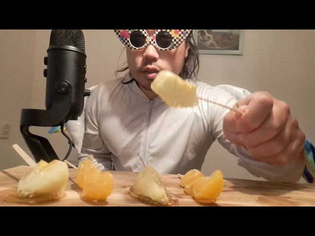 ASMR Tanghulu Apple & Tanghulu Mandarin Orange 🍎🍊🍡  Eating Sounds
