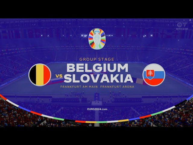 Belgium vs Slovakia - UEFA Euro 2024 - Group stage - PS4 GAMEPLAY