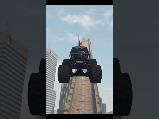 Monster Truck vs Mega Ramp | GTA V | #shorts