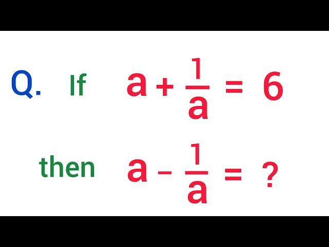 Nice Algebra problem | Olympiad level Question