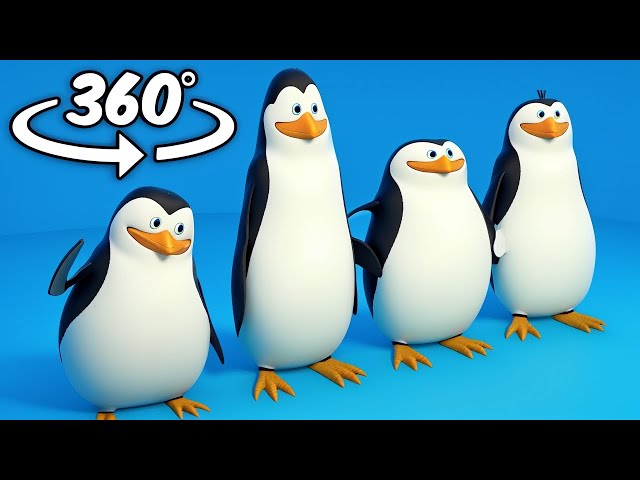 Los Pingüinos meme but it's animated 360º VR