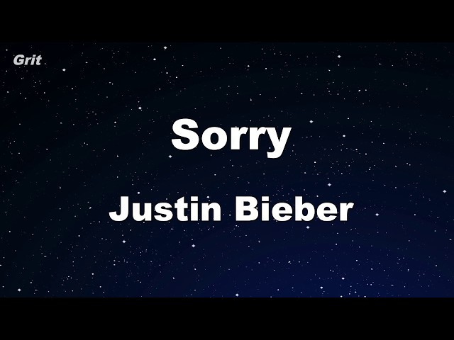 Sorry - Justin Bieber Karaoke 【With Guide Melody】 Instrumental