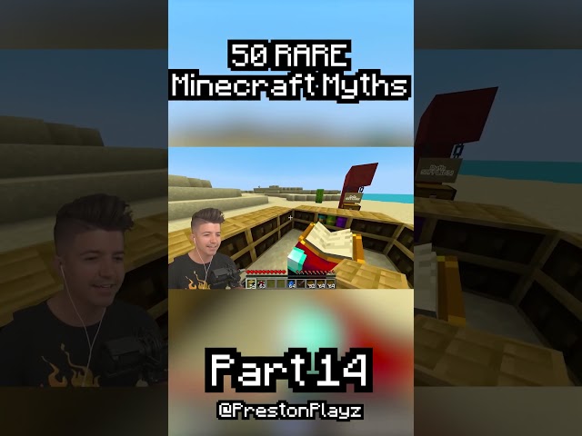 Testing 50 RARE Myths In Minecraft 1.20 #prestonplayz #Minecraft #videogames #streamer