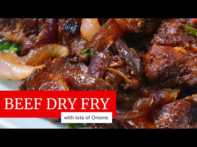 BEEF DRY FRY  | Simple Kenyan Style Dry Fry Beef Recipe with lots of Onions | @cookingwithnimoh