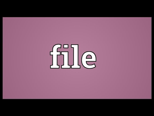 File Meaning