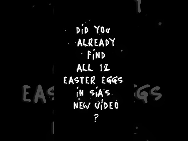 It’s almost Christmas, but there's still a few Easter eggs 🎄🥚 - Team Sia 🎥 @neoncatproductions.