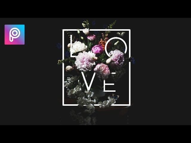 How to create a floral typography Effect text  - Tutorial PicsArt