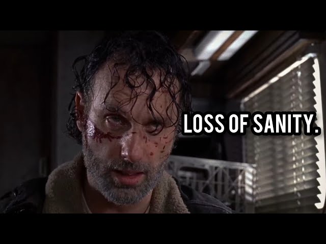Events that changed Rick Grimes (seasons 1-8).