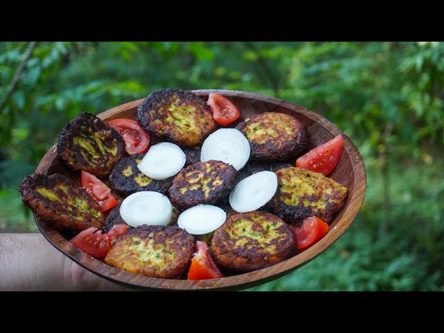 Persian Chicken patties | making crispy and delicious Chicken patties | outdoor cooking asmr