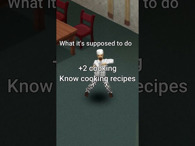 The cook trait is broken in  #projectzomboid #projectzomboidtips #bug #bugs