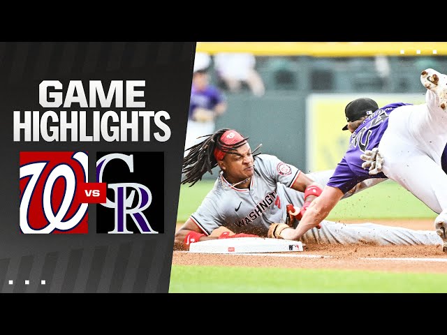 Nationals vs. Rockies Game Highlights (6/21/24) | MLB Highlights