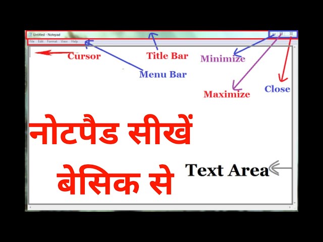 What is Notepad? And how to use it, information in Hindi |Part 1||
