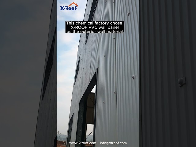 XROOF PVC wall panel for chemical factory.