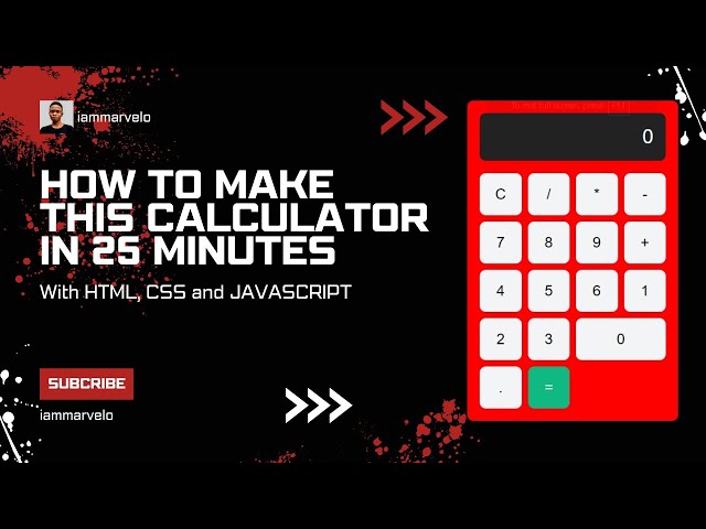How to make this attractive calculator with HTML, CSS and Javascript in 25 minutes - No Commentary