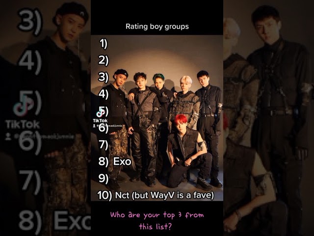 Ranking 10 kpop boy groups