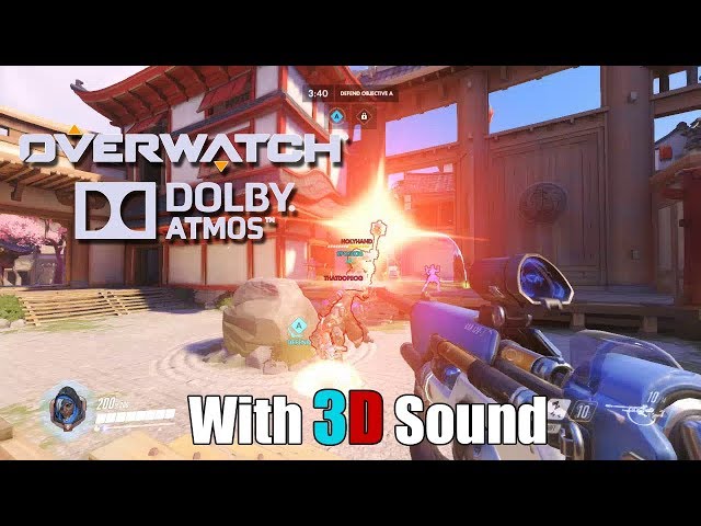 Overwatch with 3D spatial sound 🎧 (Dolby Atmos HRTF audio)