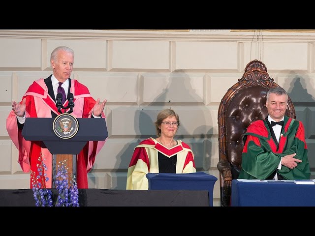 US Vice President Joe Biden receives honorary degree from Trinity College Dublin