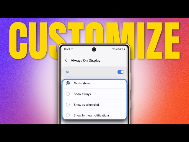 How to Turn On Always On Display and Customize it on Samsung Phone